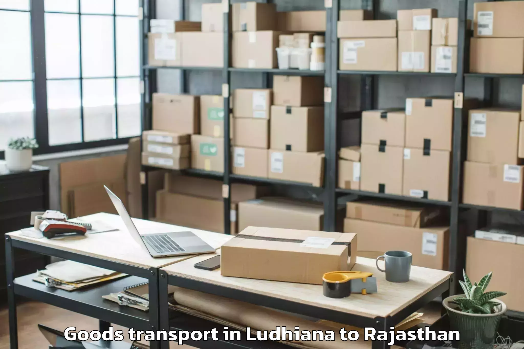 Easy Ludhiana to Madanganj Kishangarh Goods Transport Booking